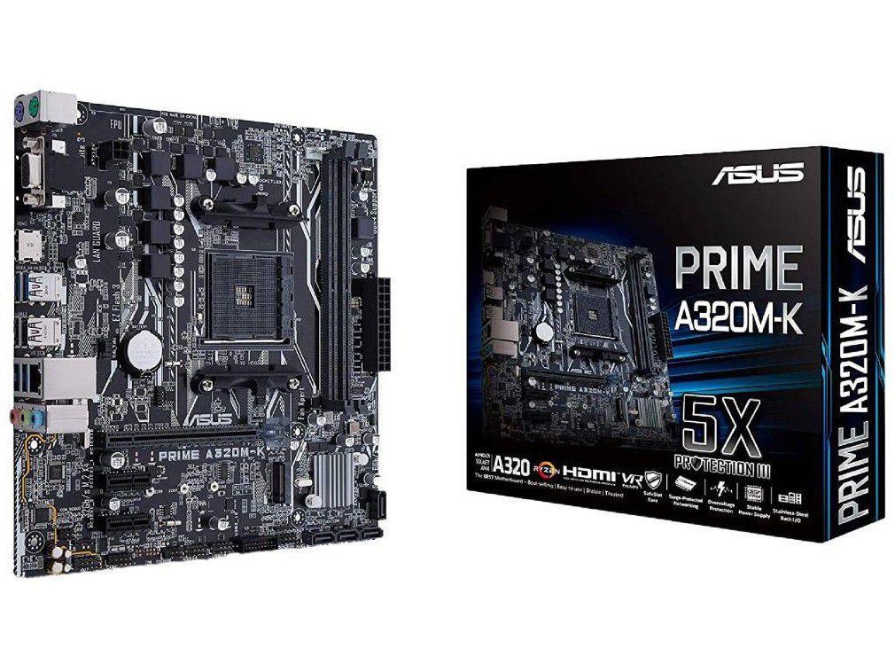 Placa Mãe Asus A320M-K/BR AMD AM4 DDR4 - Micro ATX