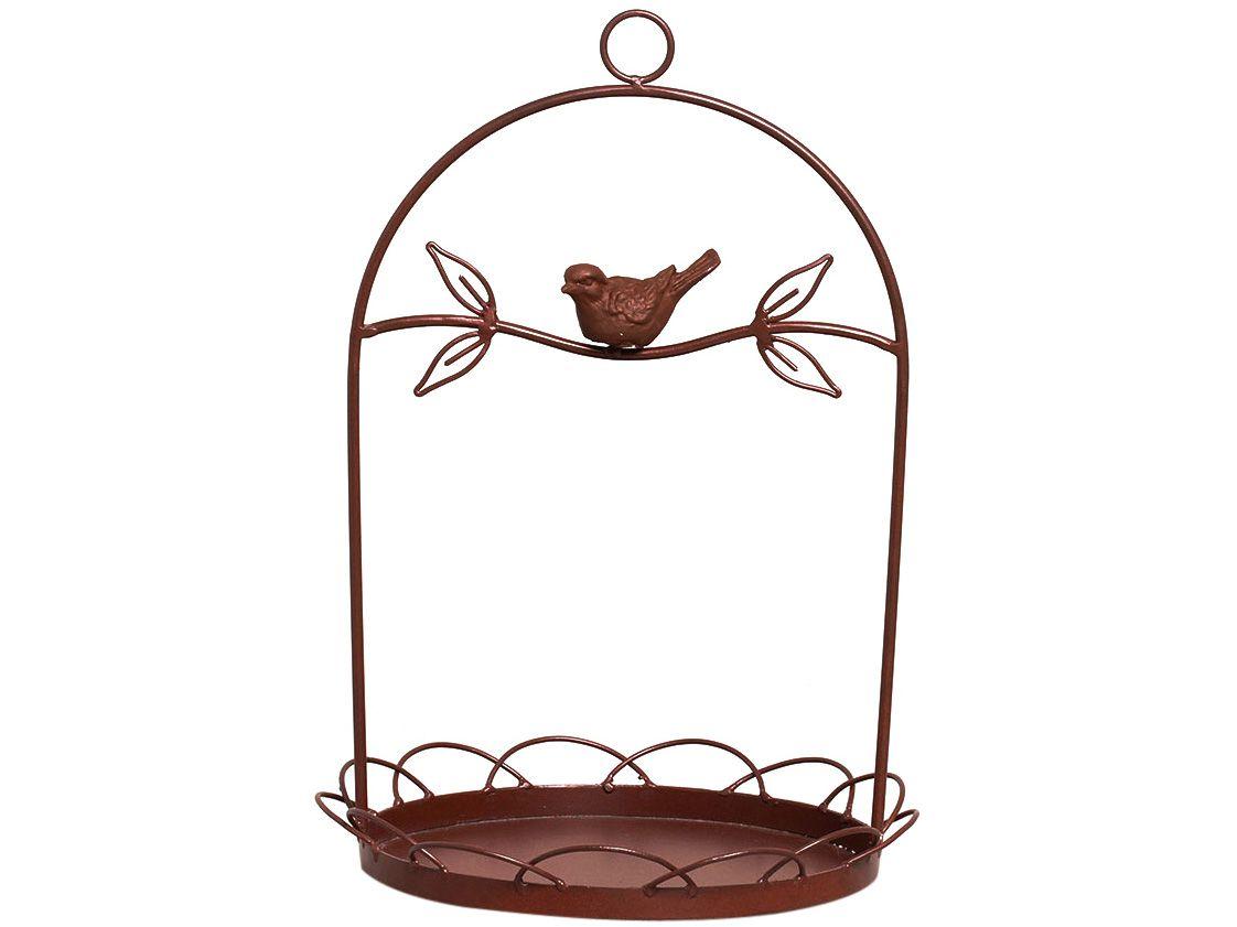 Comedouro Decorativo para Pássaros 23-834 - Shangai Marrom