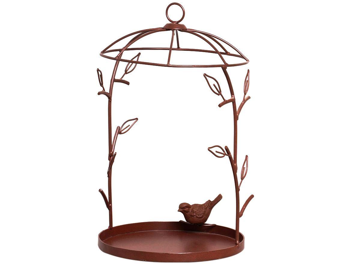 Comedouro Decorativo para Pássaros 23-837 - Shangai Marrom
