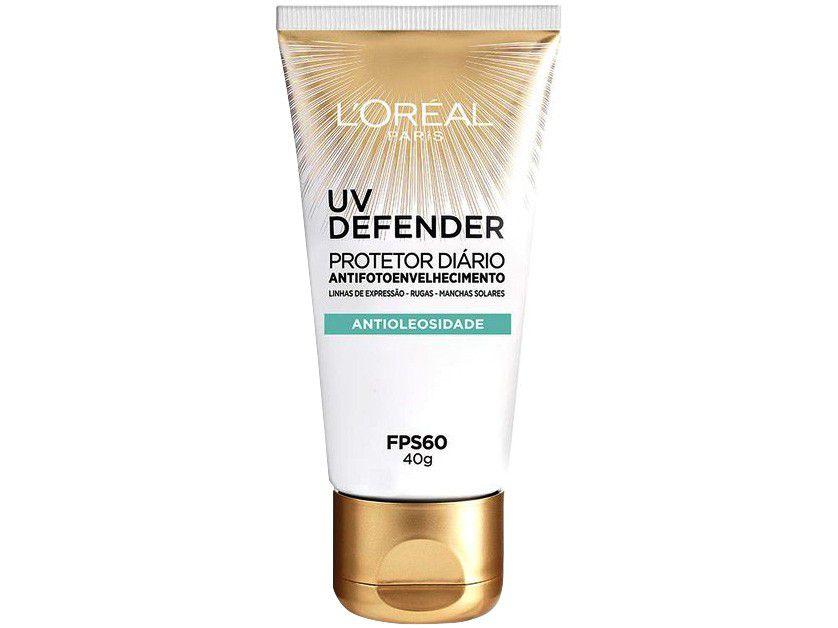 Protetor Solar Facial Loreal Paris FPS 60 - UV Defender Antioleosidade 40g