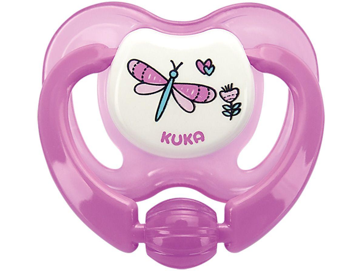Chupeta Silicone Ortodôntico Kuka Lovely - Libélula Rosa Acima de 6 meses