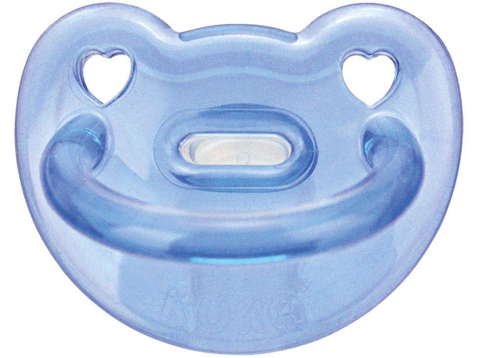 Chupeta Silicone Ortodôntico Kuka Soft - Azul 6 Meses