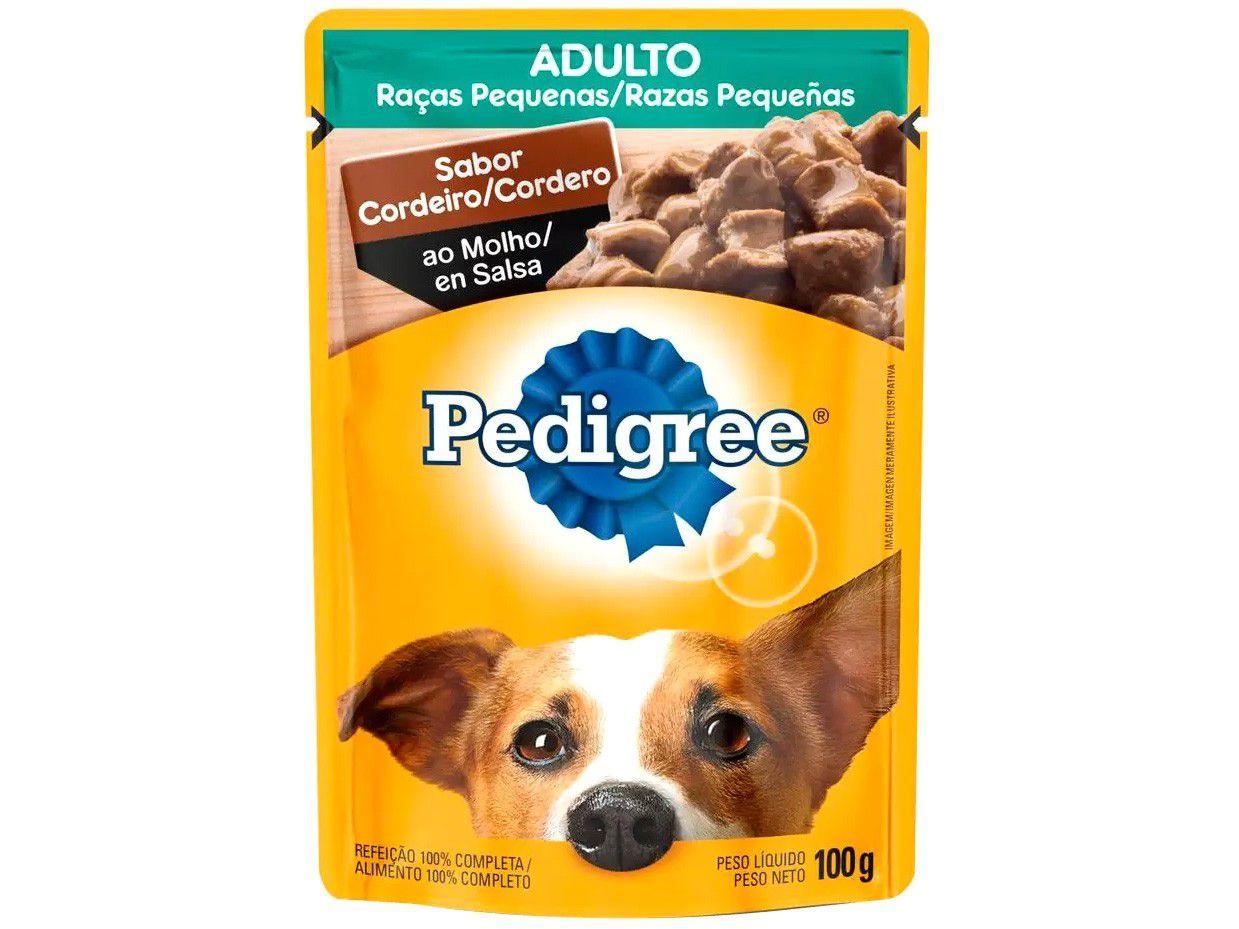 Ração Úmida para Cachorro Adulto Sachê - Pedigree Cordeiro ao Molho 100g
