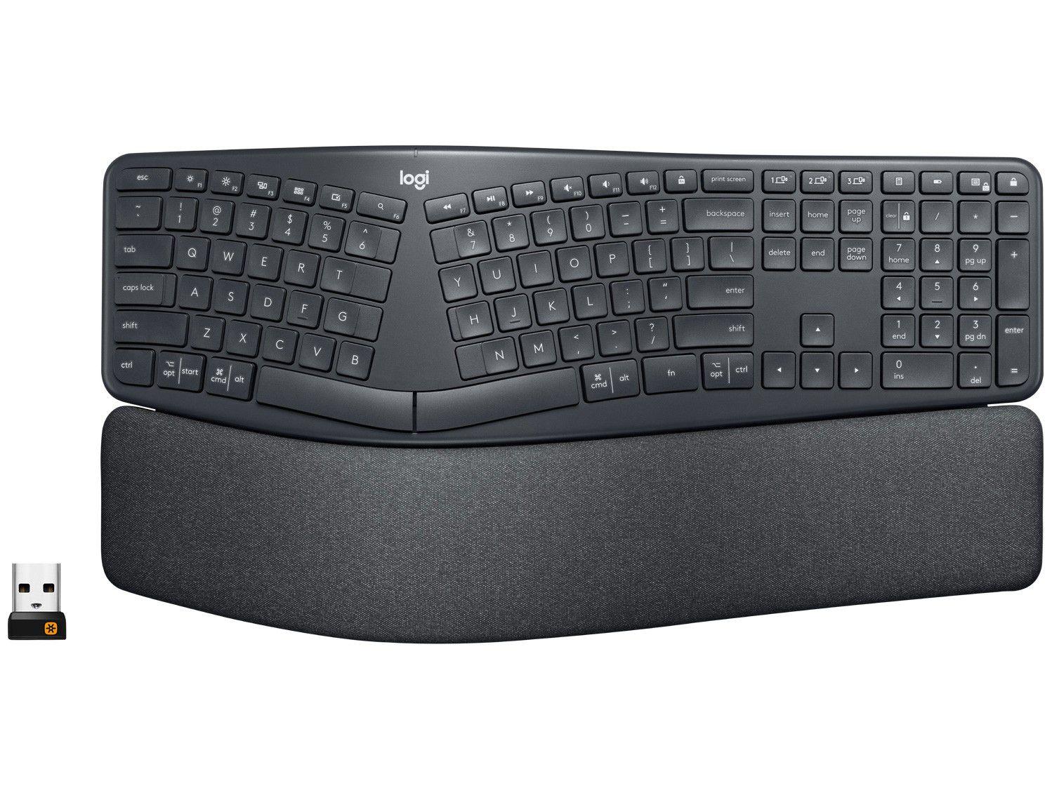 Teclado sem Fio Logitech Preto ERGO K860 - Original