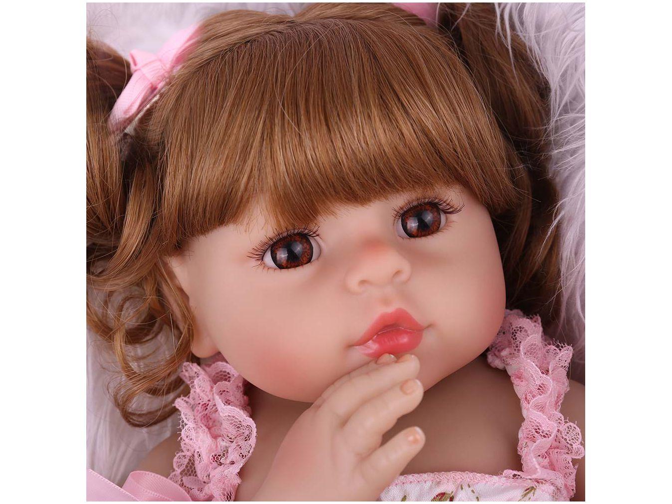 Boneca Reborn Luiza Girafinha Laura Baby 45cm - com Acessórios