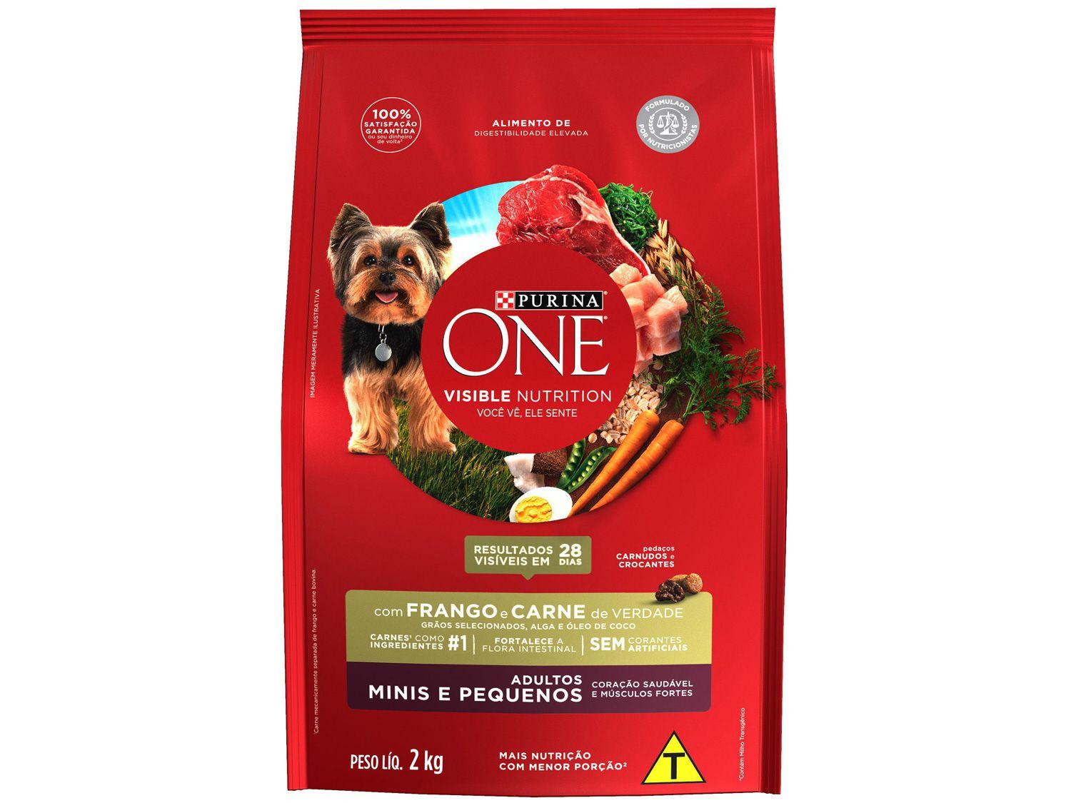 Ração Super Premium para Cachorro Purina One - Frango e Carne Adulto 2Kg