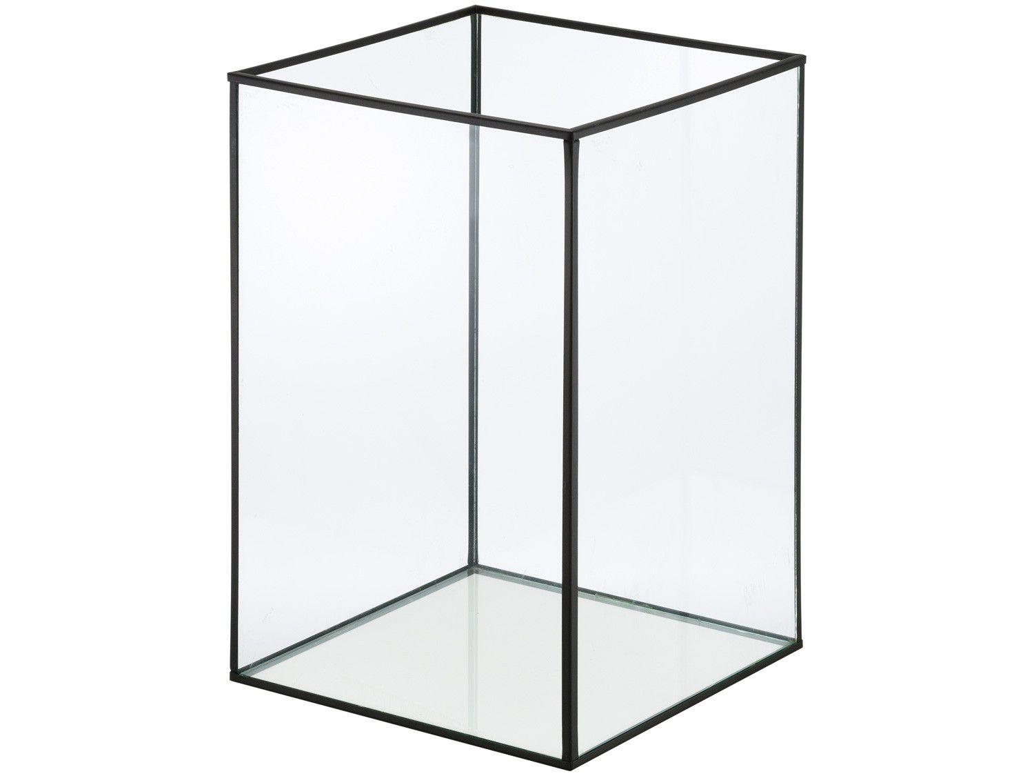 Lanterna Decorativa Vidro 19x28cm Inova - Metal Cubic
