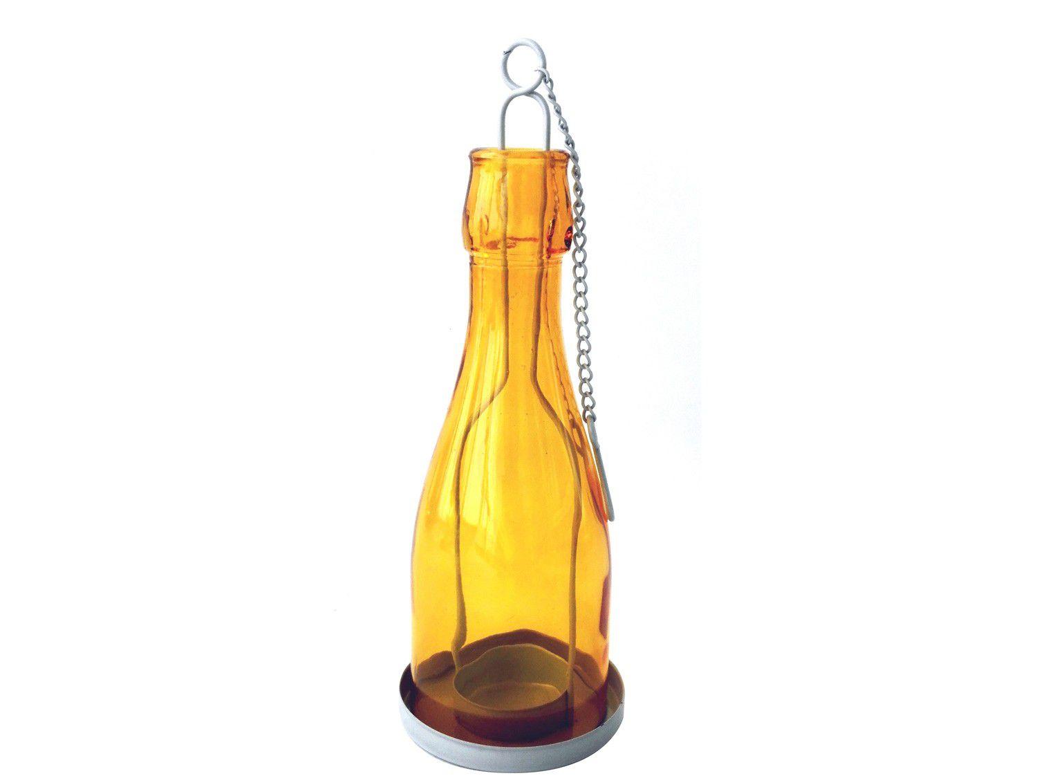 Lanterna Decorativa Vidro 8x23cm Inova Metal Joy
