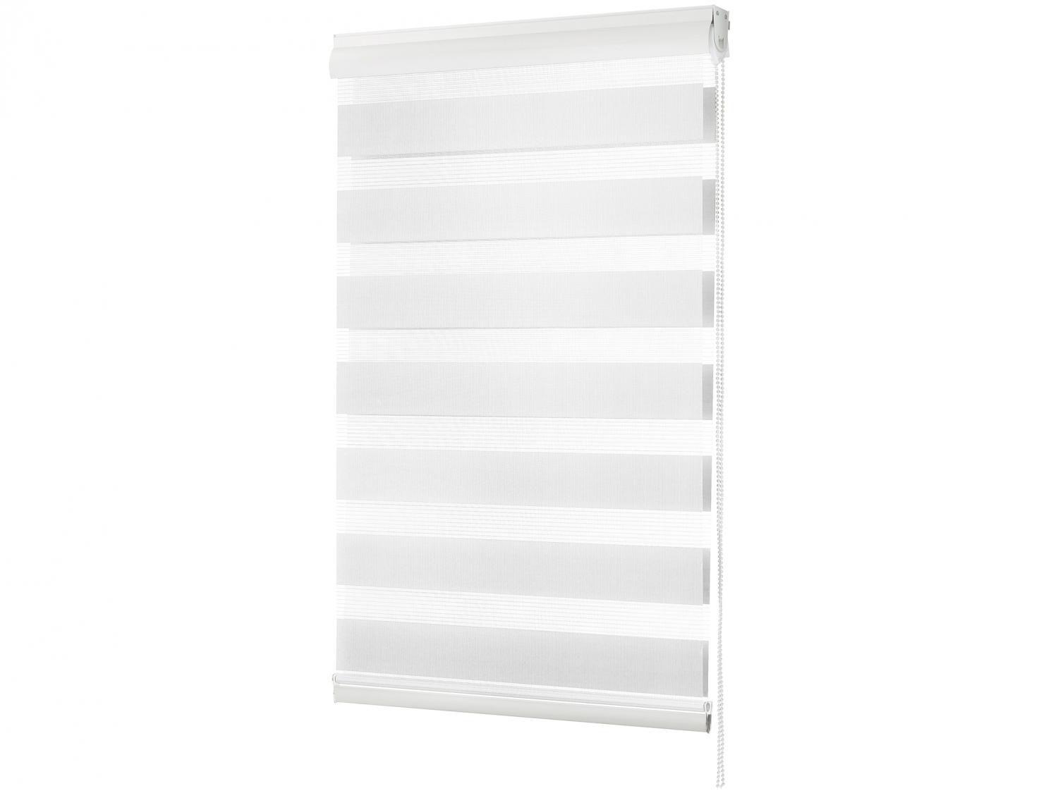 Persiana Double Vision Tecido Branca 160X160cm - Evolux Rolô