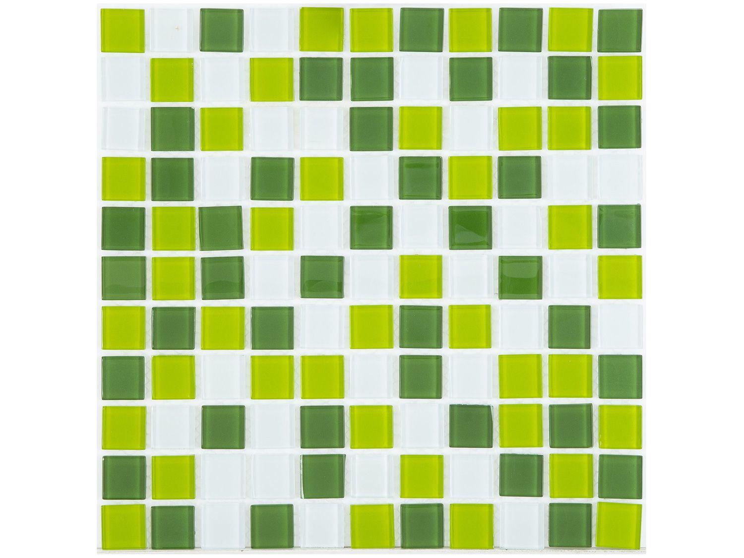 Pastilha de Vidro Mia Mosaic Mix 30x30cm Verde