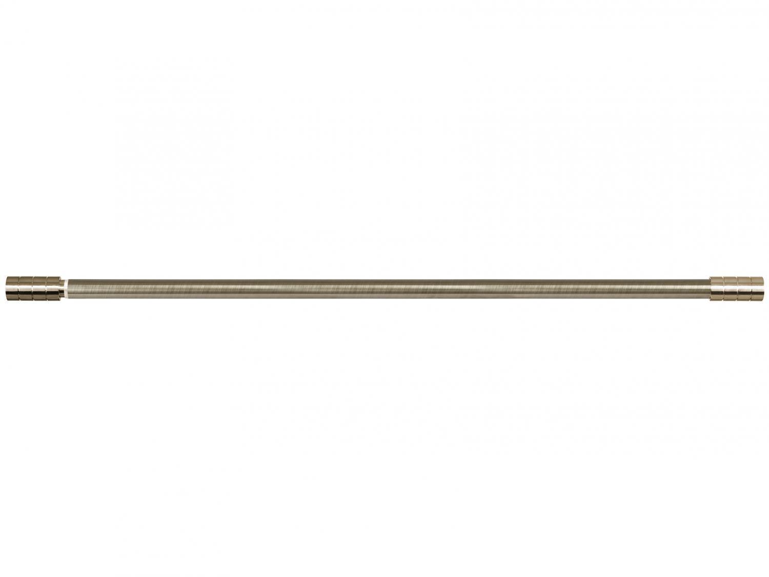 Varão de Cortina Extensível 1,20m a 2,10m 25/28mm - Evolux Ponteira Cilíndrica Ouro Velho