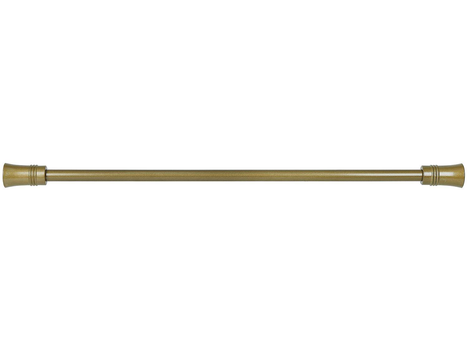 Varão de Cortina Extensível 1,20m a 2,10m 16/19mm - Evolux Ponteira Ellegance Ouro Velho