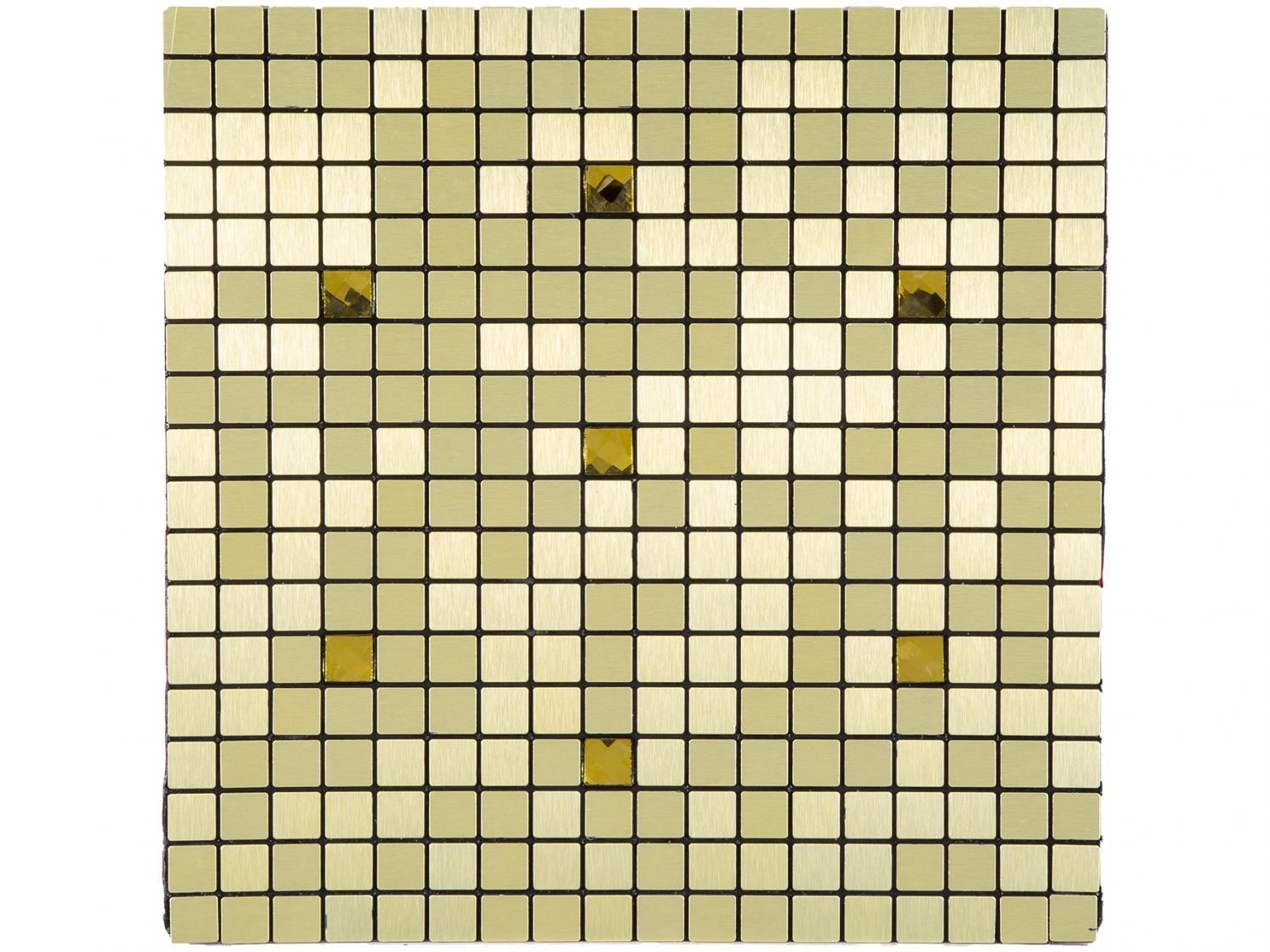 Pastilha Adesiva Mia Mosaic 30x30cm Dourado