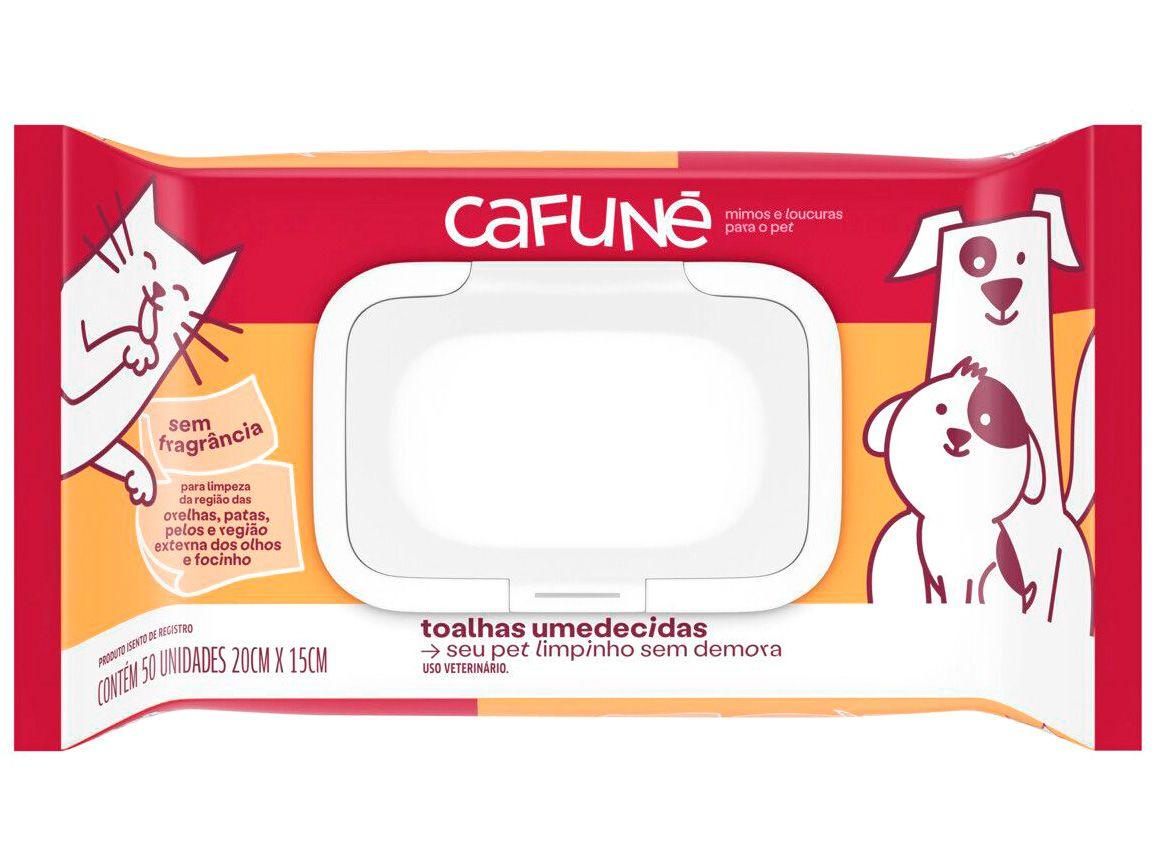 Lenço Umedecido para Pets Cafuné Sem Fragrância - 50 Unidades