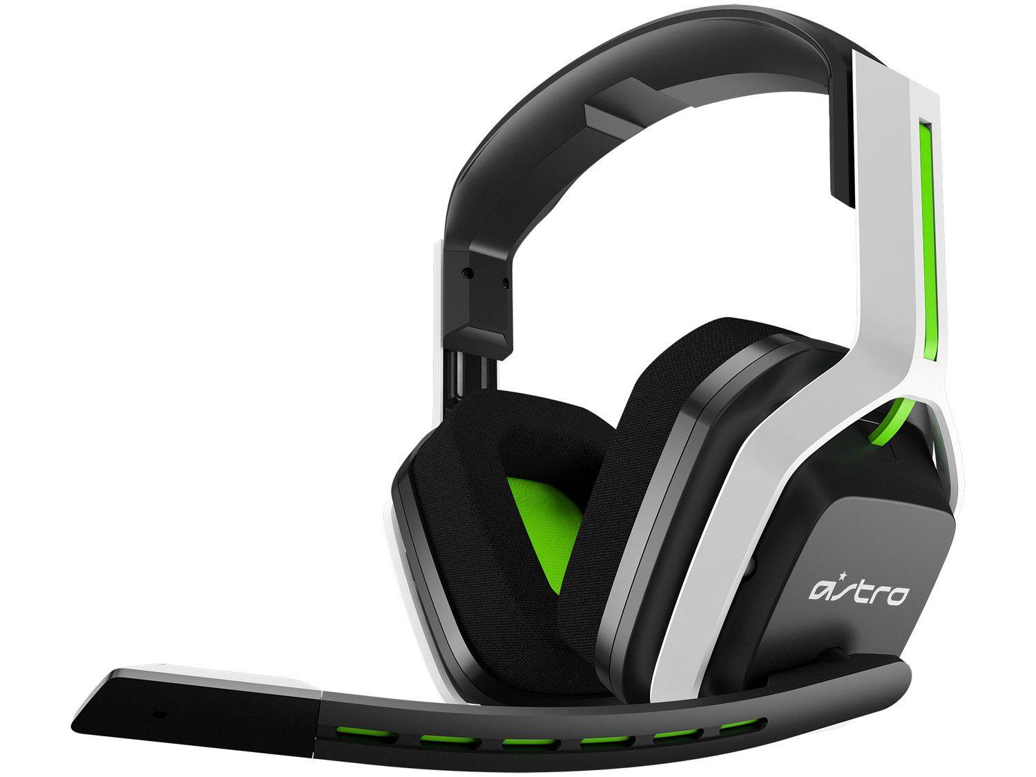Headset Gamer Astro A20 PS5 PS4 PC Mac - Sem Fio Transmissor USB Branco e Verde