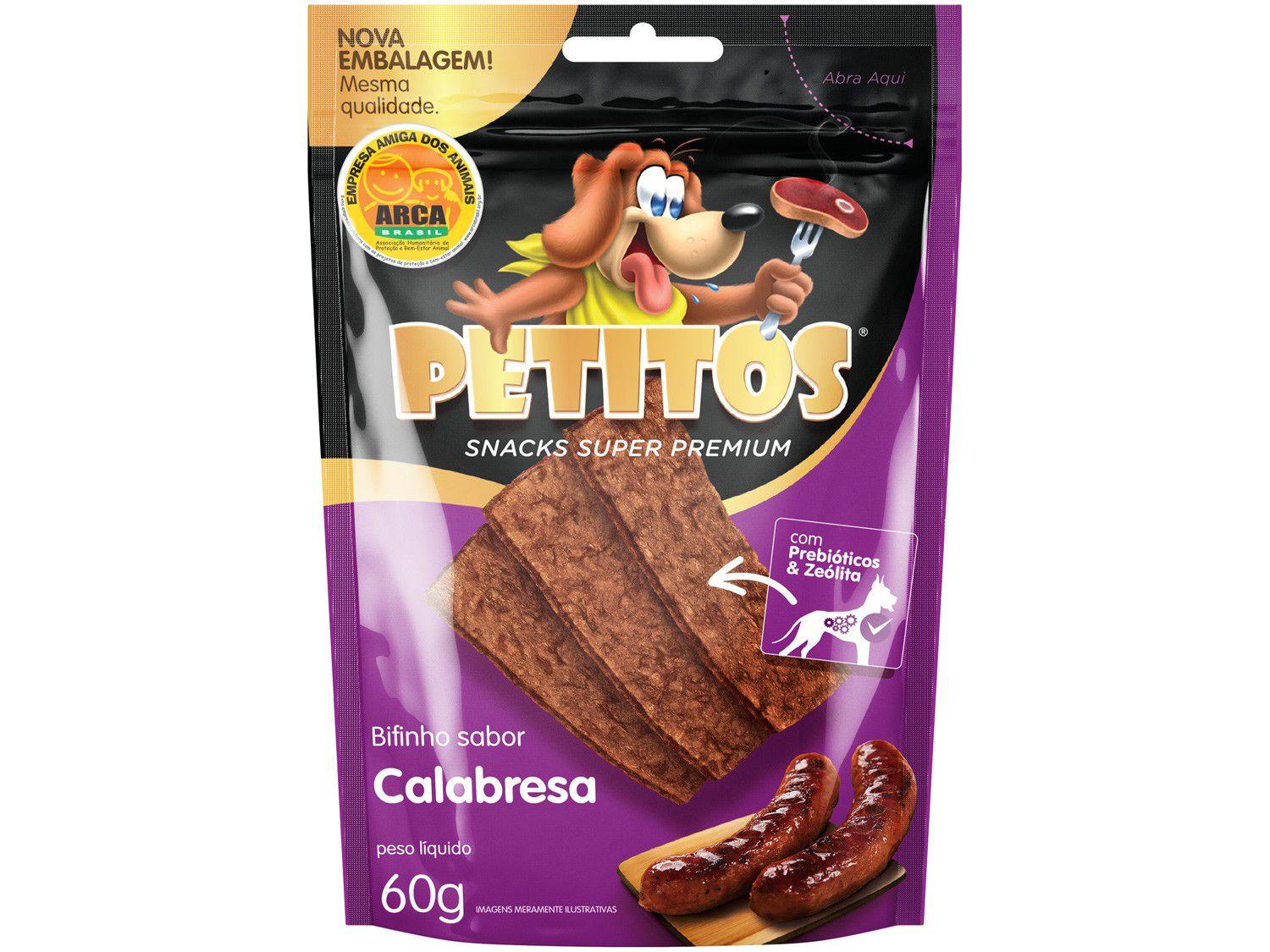 Petisco para Cachorro Adulto Petitos Calabresa 60g