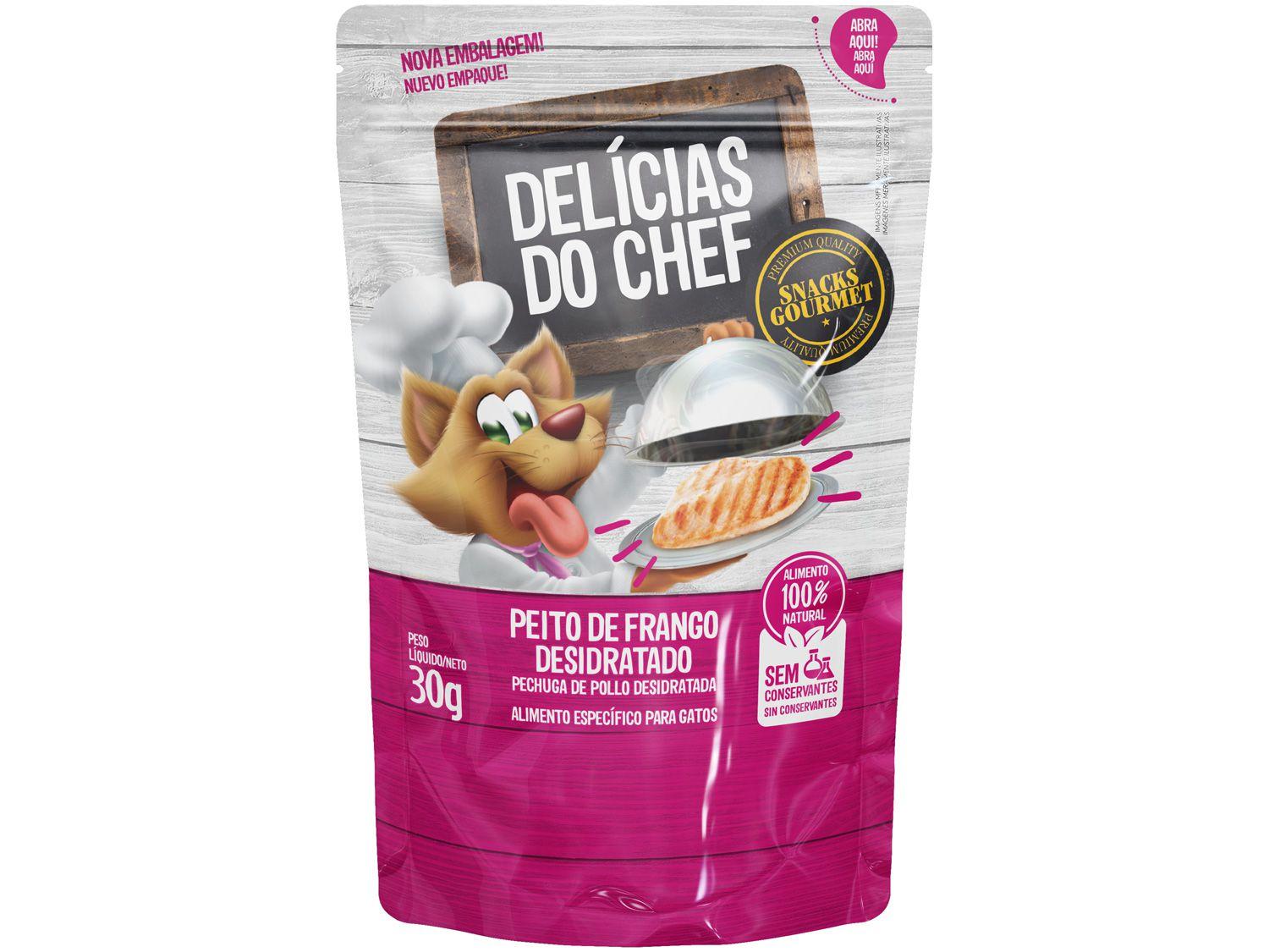 Petisco para Gato Adulto Petitos - Delícias do Chef Peito de Frango Desidratado 30g