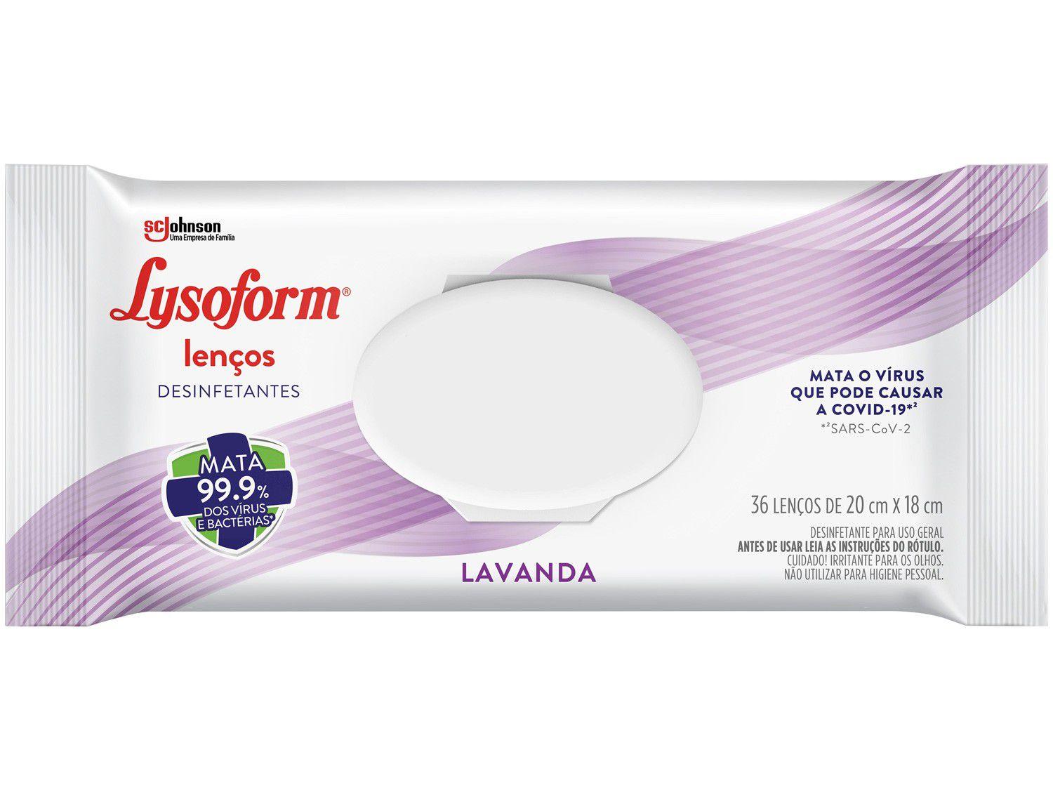 Lenço Desinfetante Lysoform Lavanda 36 Unidades