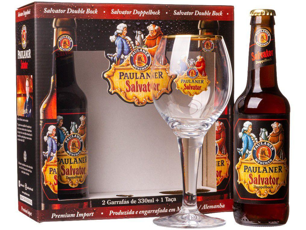 Cerveja Paulaner Salvator Doppelbock Lager - 2 Unidades 330ml com 1 Taça