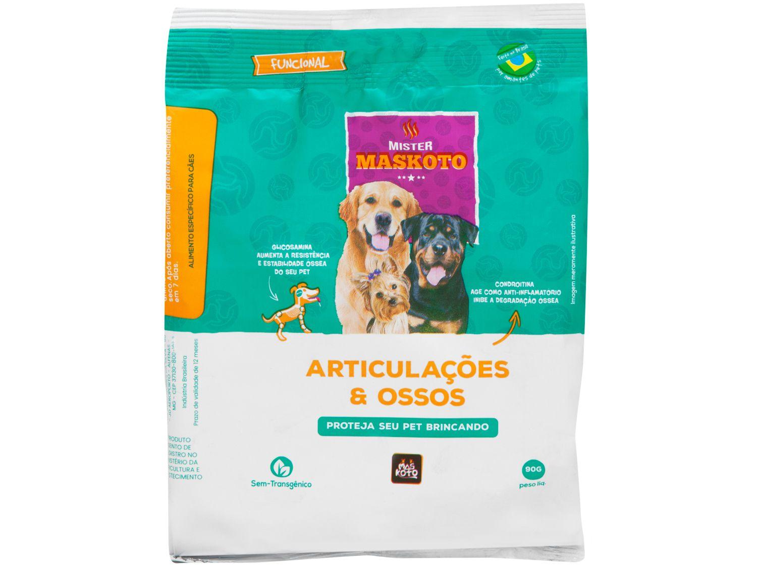 Petisco Natural para Cachorro Adulto Maskoto - Articulações e Ossos Carne 90g