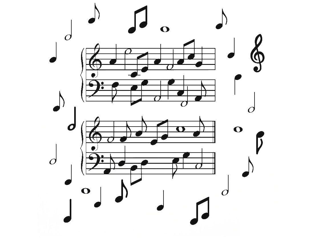 Adesivo Decorativo 3D Música PVC e EVA Adesif - Notas Musicais