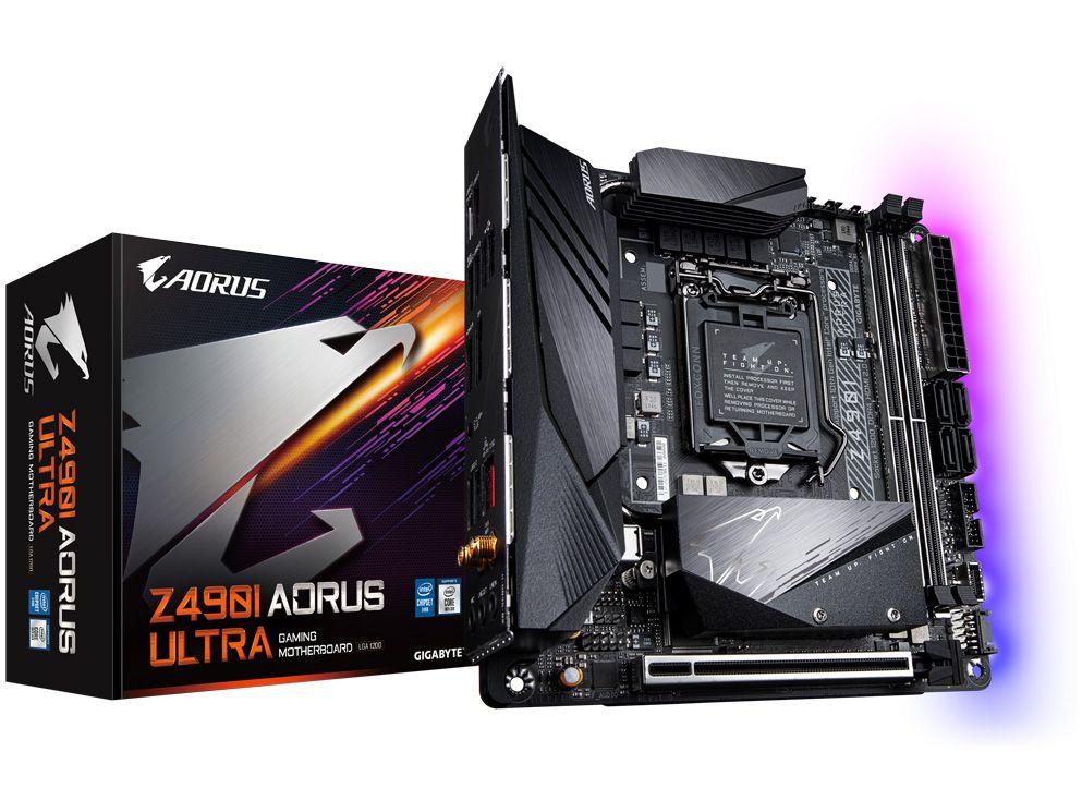Placa Mãe Gigabyte Z490I Aorus Ultra 1.1 - Intel LGA 1200 DDR4 Mini-ITX