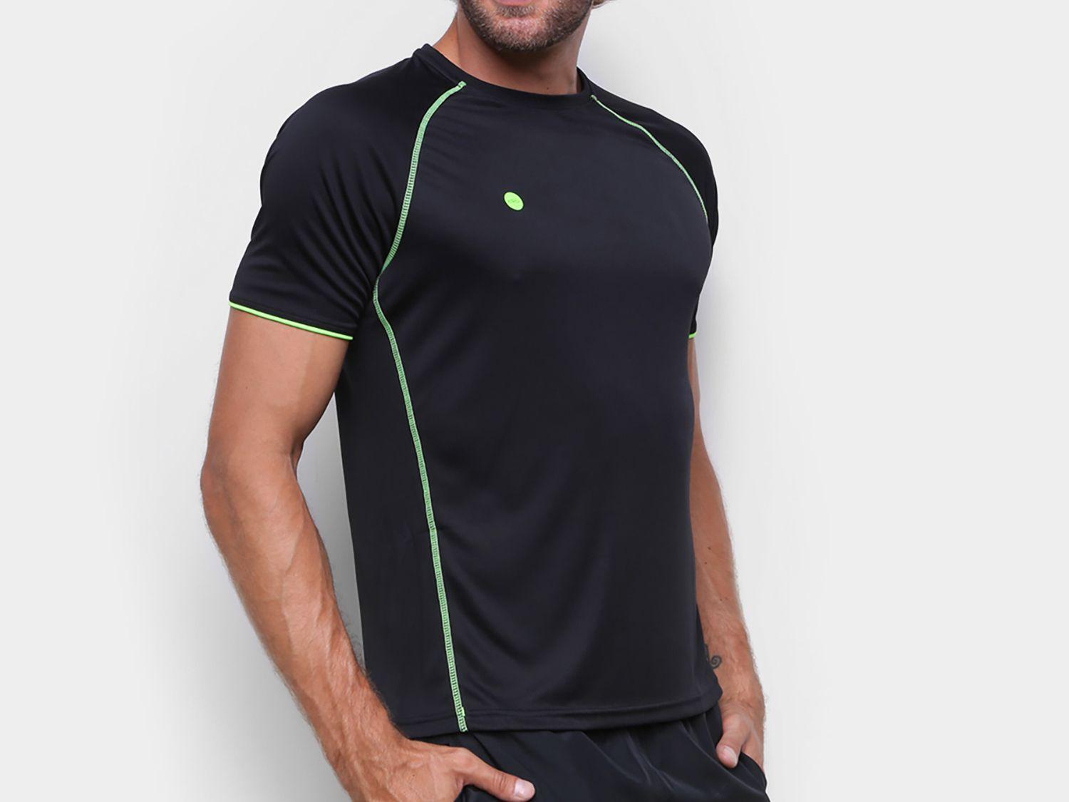 Camiseta Fitness e Musculação Olympikus - Colors Masculina Preta