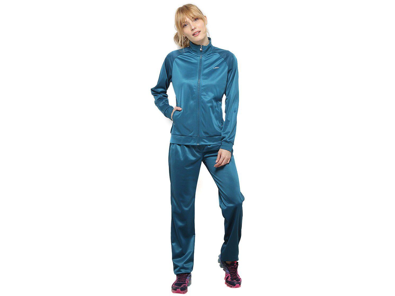 Agasalho Olympikus Essential Feminino - Azul Turquesa
