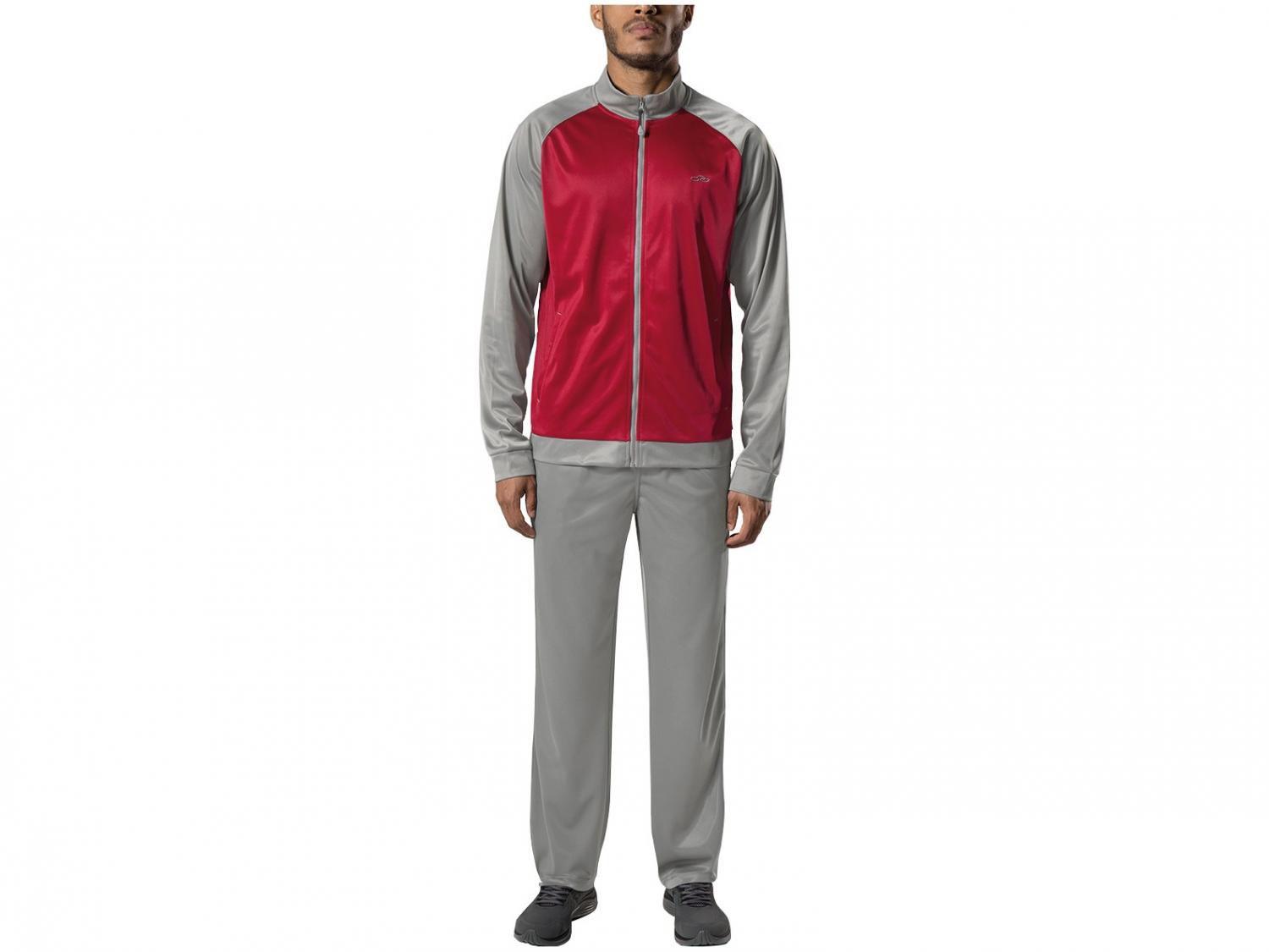 Agasalho Olympikus Essential Masculino - Vermelho e Cinza