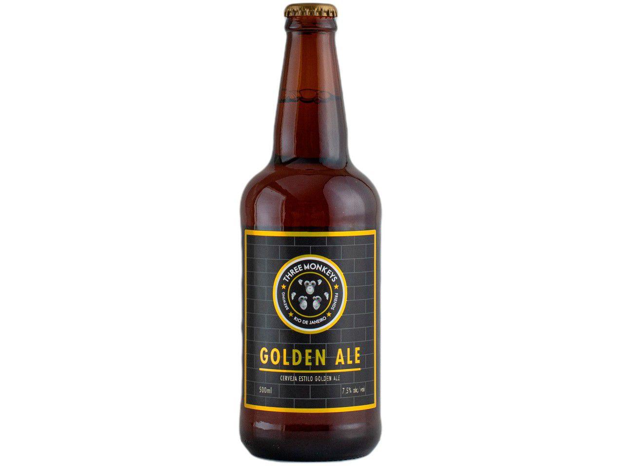 Cerveja Three Monkeys Beer Golden Ale 500ml