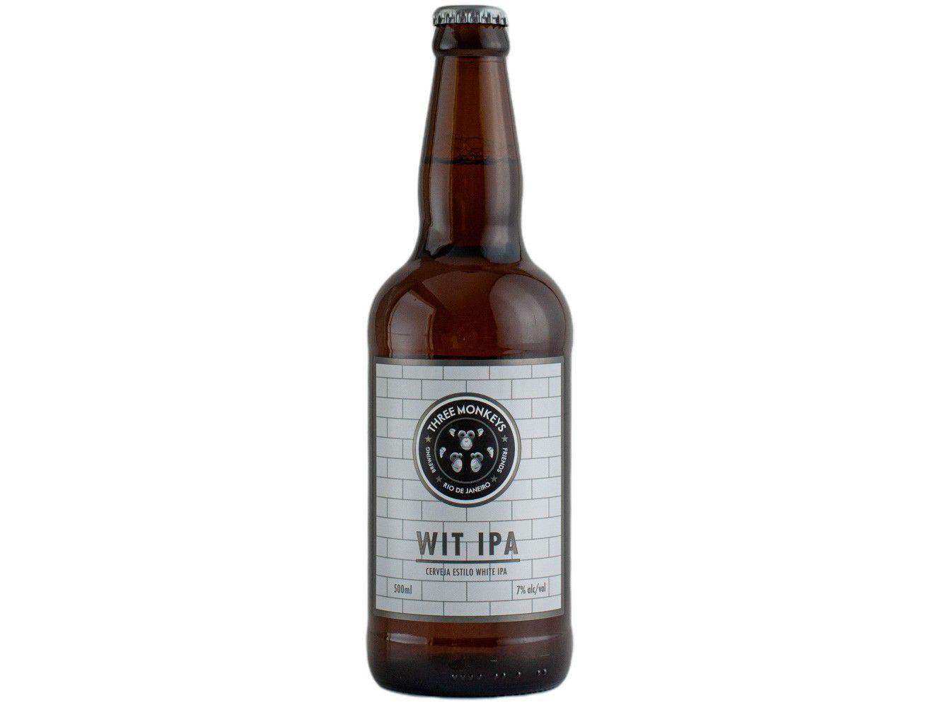 Cerveja Three Monkeys Beer Wit IPA Ale 500ml