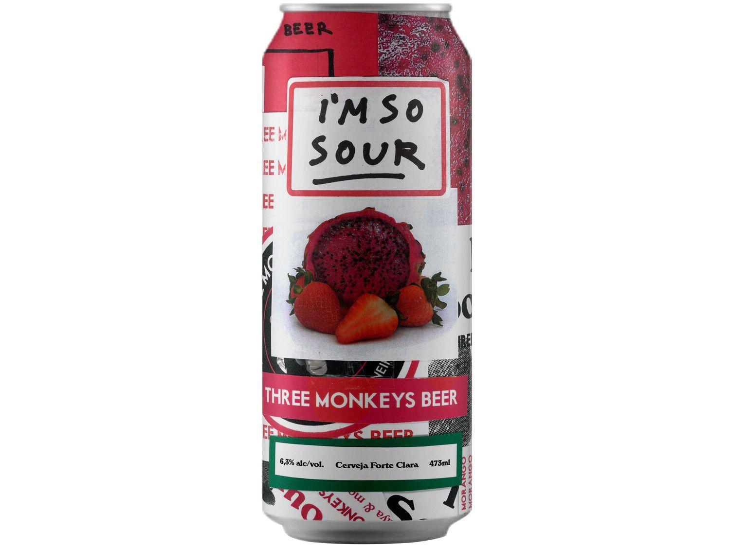 Cerveja Three Monkeys Beer Im So Sour Ale 473ml