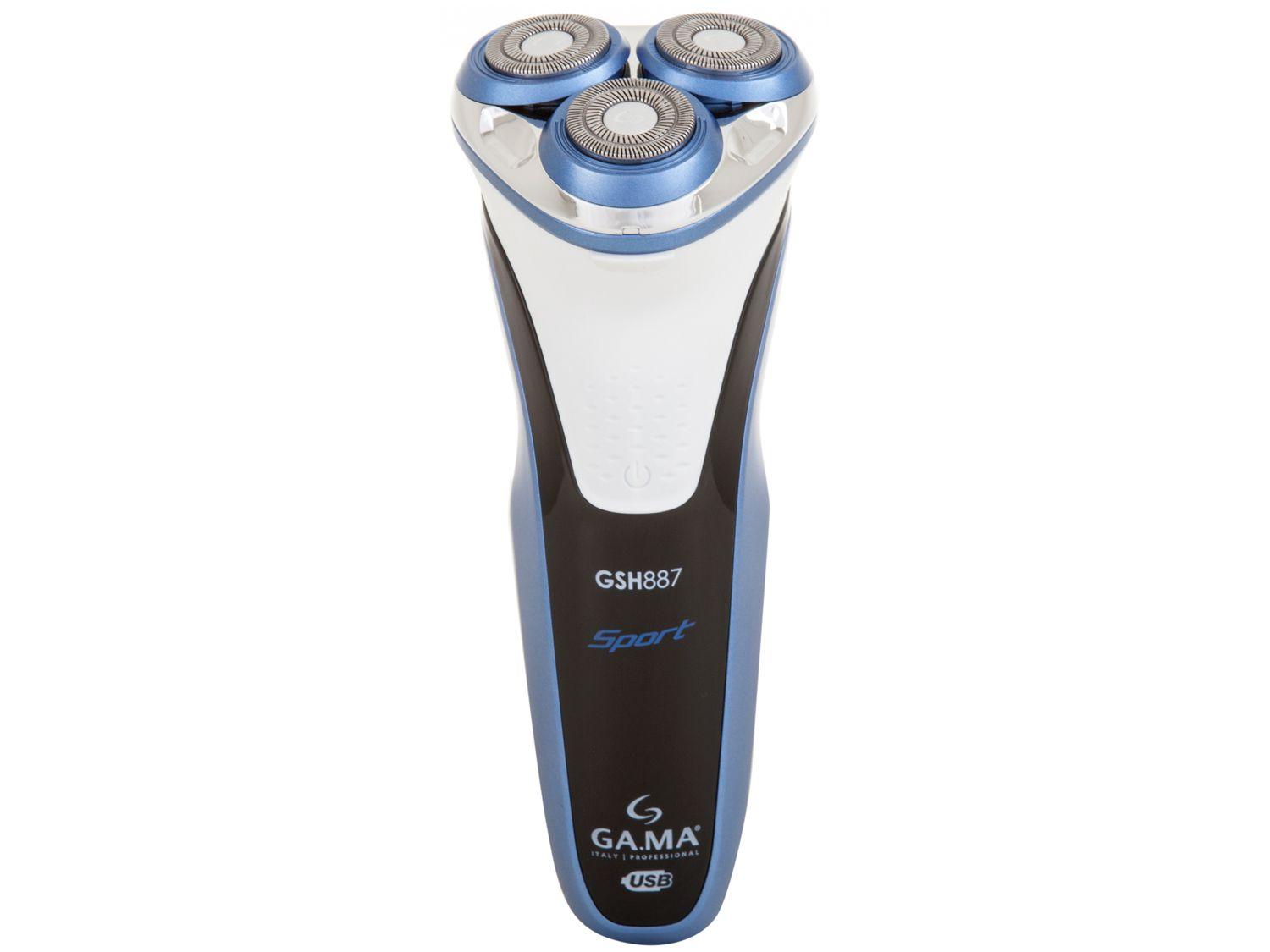 Barbeador Elétrico Gama Italy GSH887 Sport W&D - Seco e Molhado 1 Velocidade com Trimmer