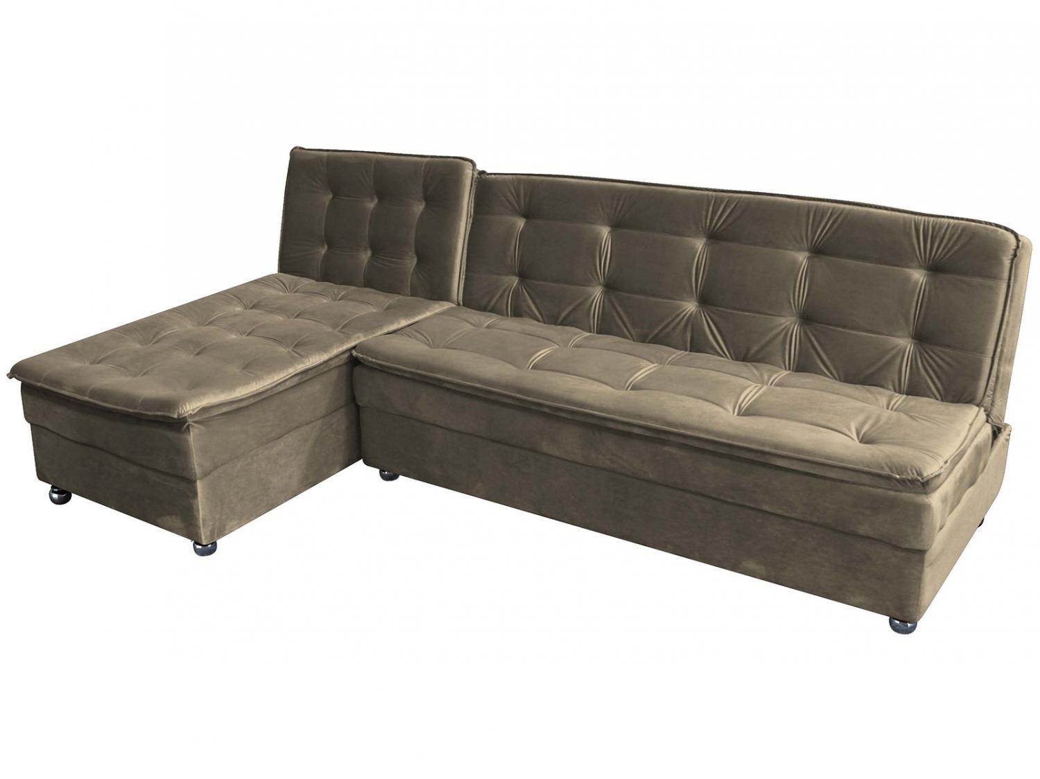 Sofá-cama Casal 3 Lugares Reclinável Suede - Matrix Penélope