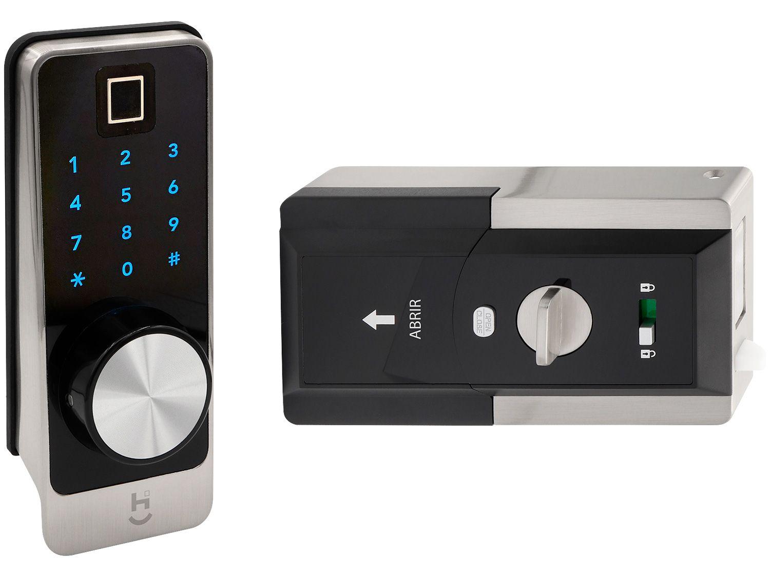 Fechadura Biométrica Geonav Hi Home Intelligence - HISLFD10B com Senha Interna e Externa de Sobrepor