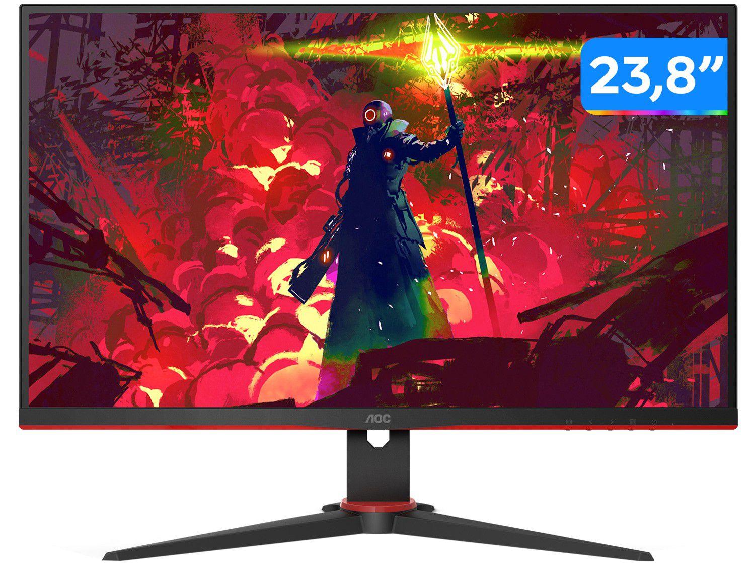 Monitor Gamer AOC Speed 24G2HE5 23,8" LED IPS - Widescreen Full HD HDMI VGA 75Hz 1ms