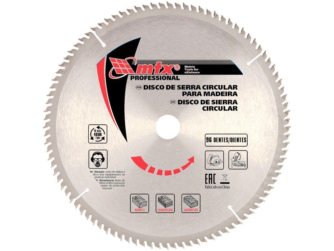 Disco de Serra Circular 14" 96 Dentes para Madeira - MTX Widea