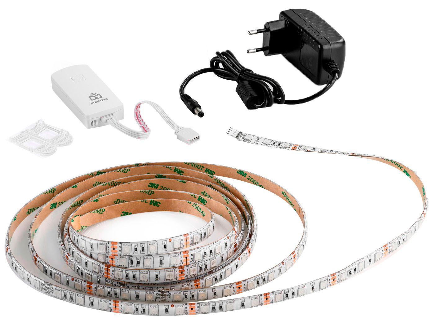 Fita de LED Inteligente RGB 5050 Positivo - Casa Inteligente RGB Wi-fi