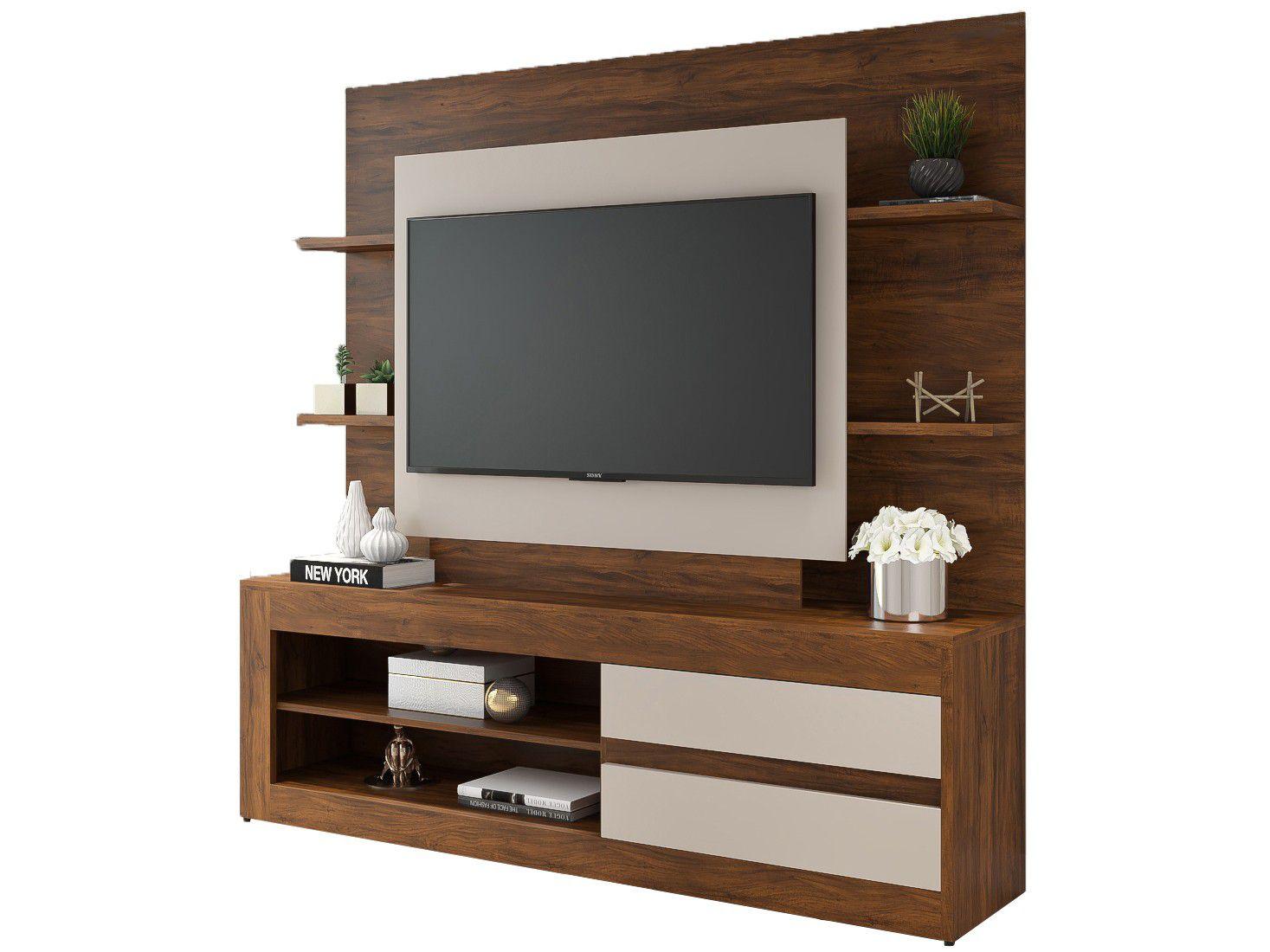 Estante Home para TV até 55" 2 Gavetas Viero Malu