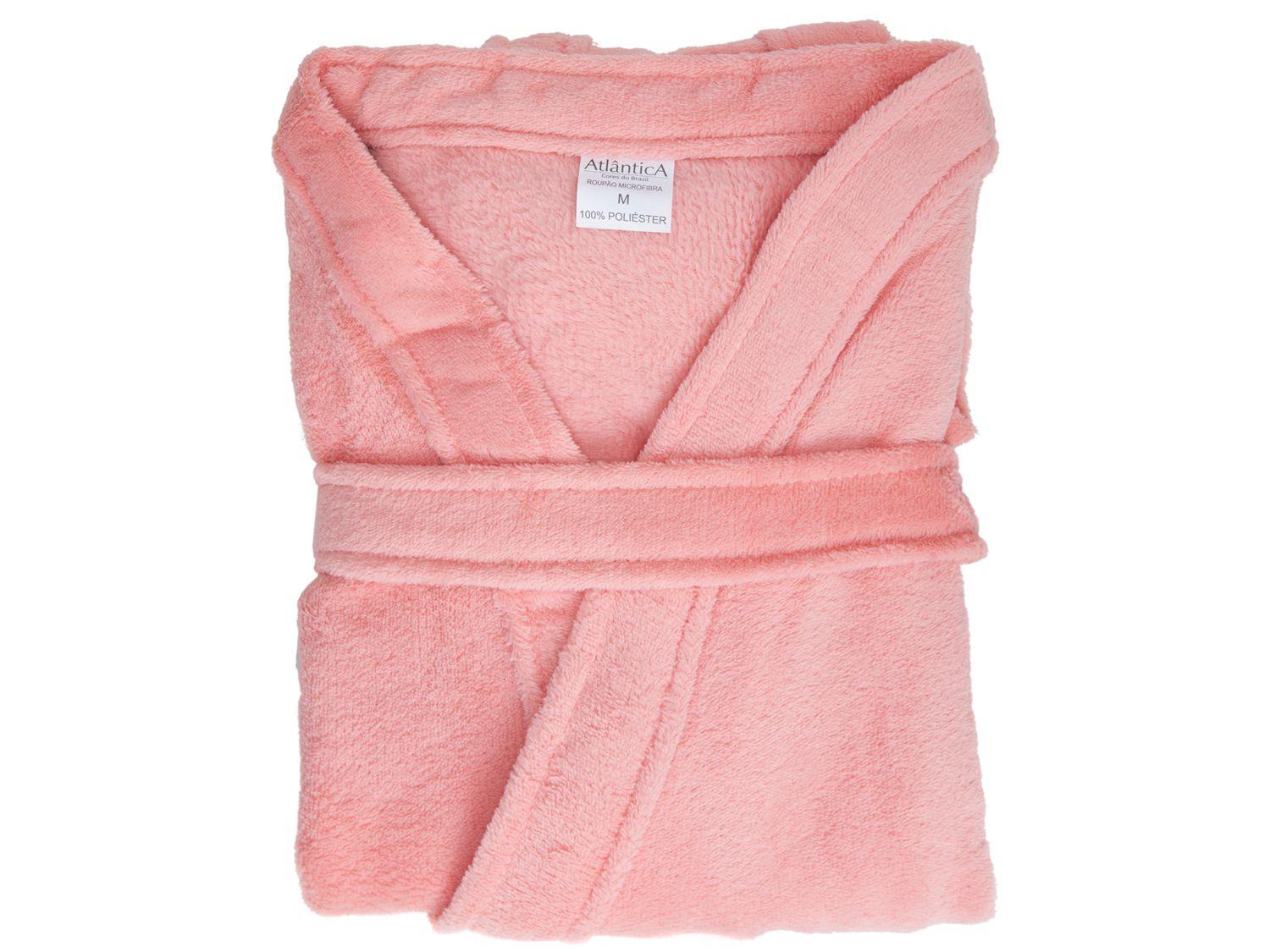 Roupão Atlântica Kimono de Microfibra Coral