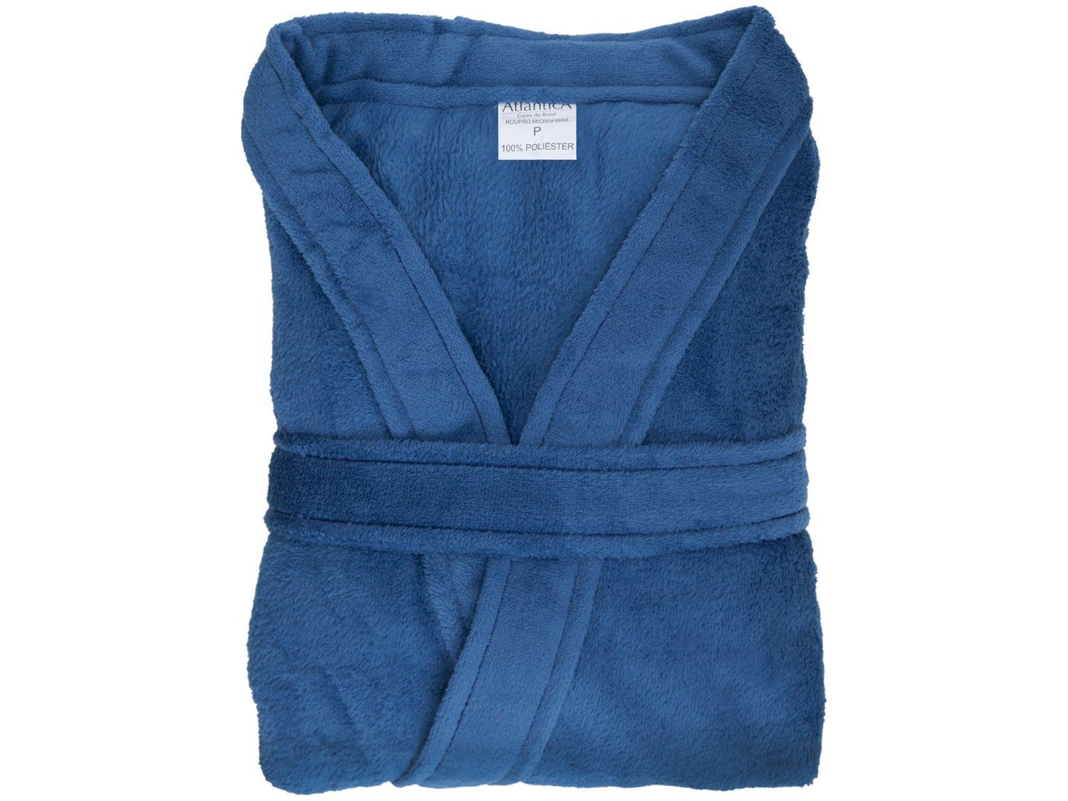 Roupão Atlântica Kimono de Microfibra Azul Veleiro