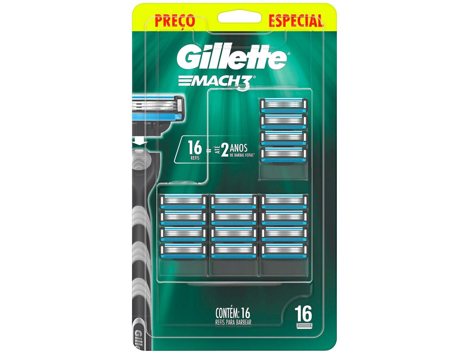 Carga para Aparelho de Barbear Gillette - Mach 3 16 Unidades