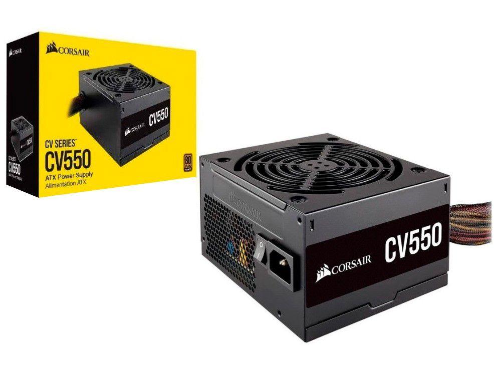 Fonte para PC 550W ATX Corsair CV550 com Cabo