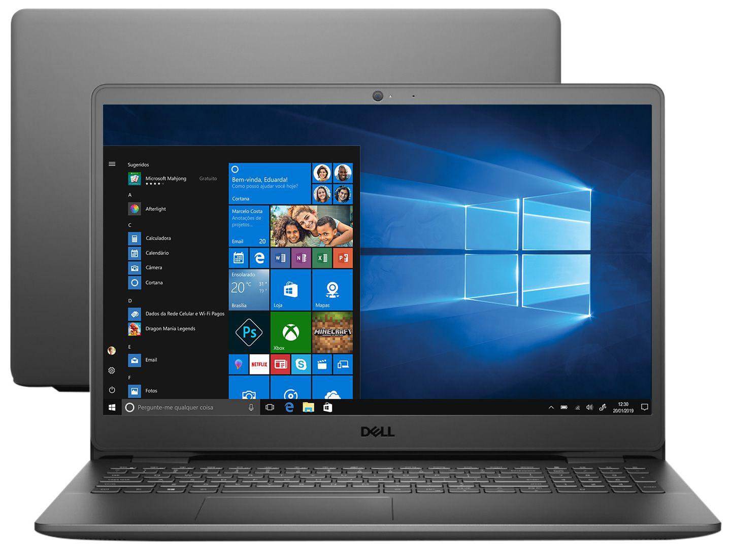 Notebook Dell Inspiron 3000 3501-A20P Intel Core - i3 4GB 128GB SSD 15,6" Windows 10 Microsoft 365