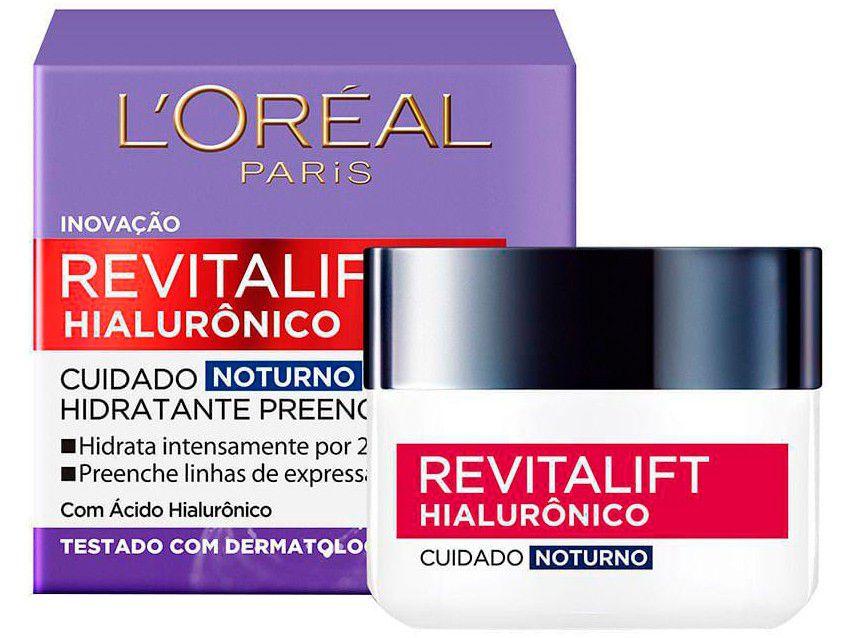 Creme Anti-idade LOréal Paris - Revitalift Hialurônico Noturno