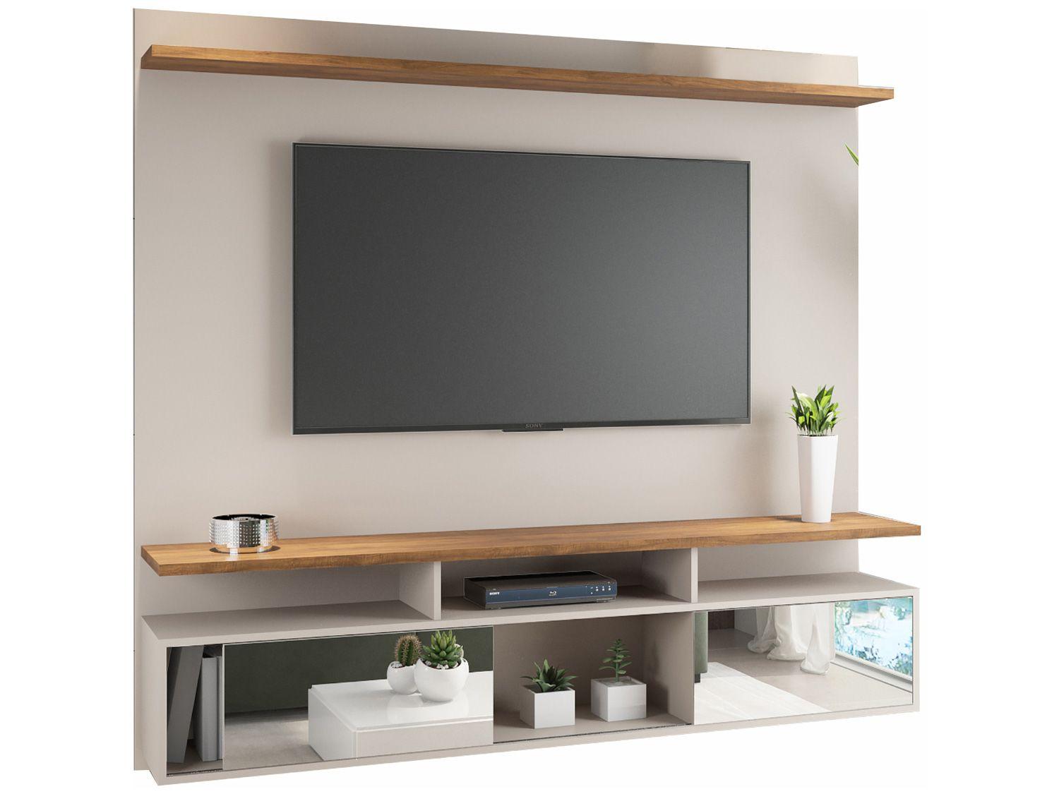 Estante Home Suspenso para TV até 55" 2 Portas - Viero Plinio