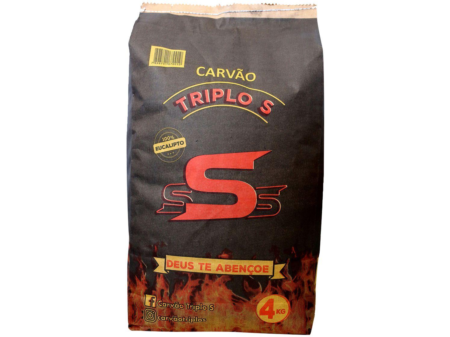 Carvão Vegetal Triplo S 100% Eucalipto 4kg