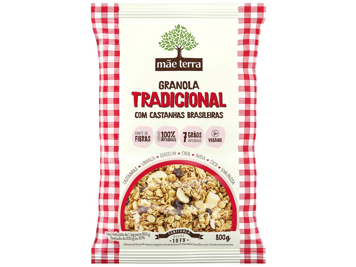 Granola Mãe Terra Integral Castanhas Brasileiras - Tradicional 800g