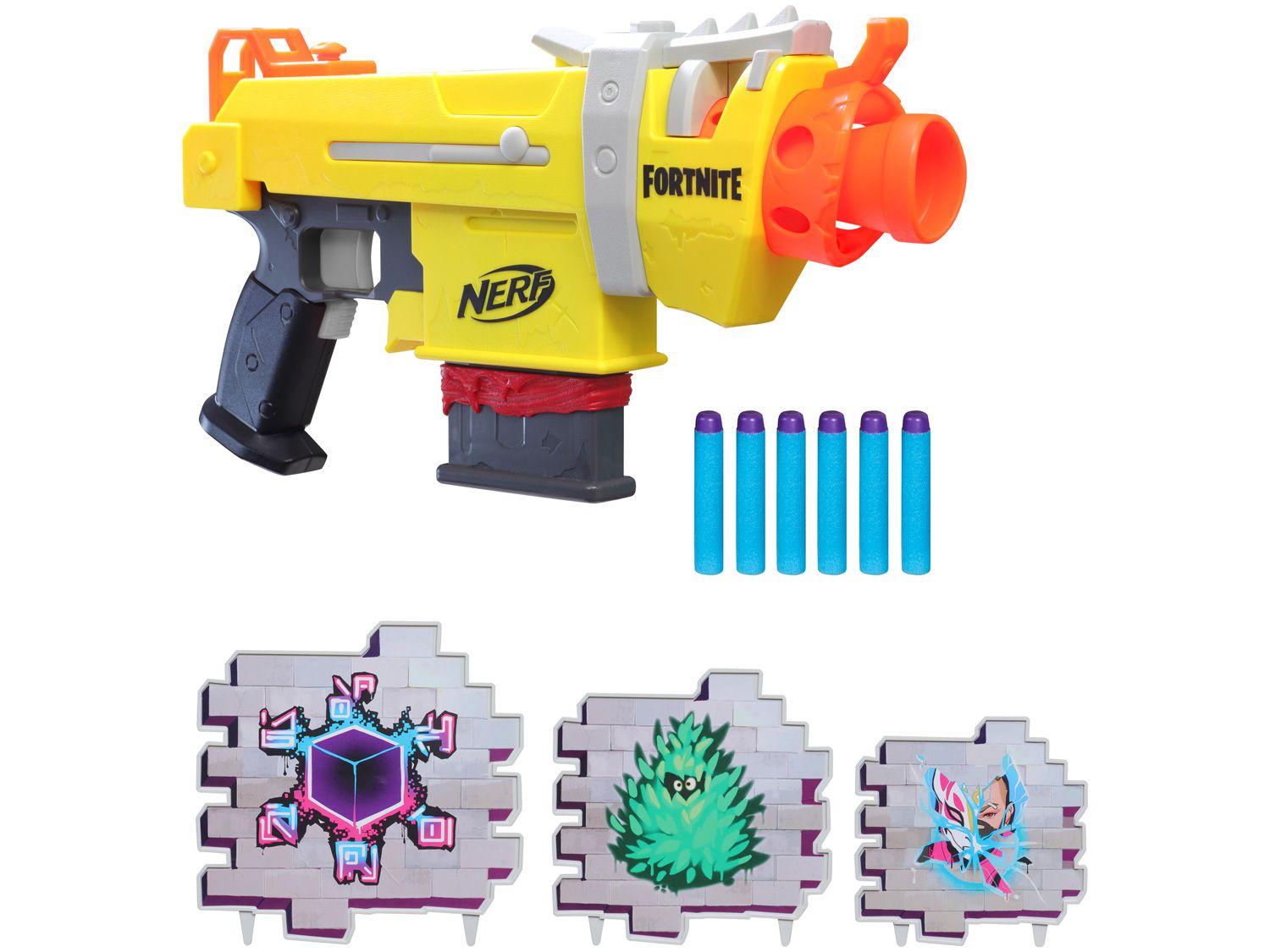 Nerf Fortnite SMG-L Motorizado Hasbro 10 Peças - com Alvo