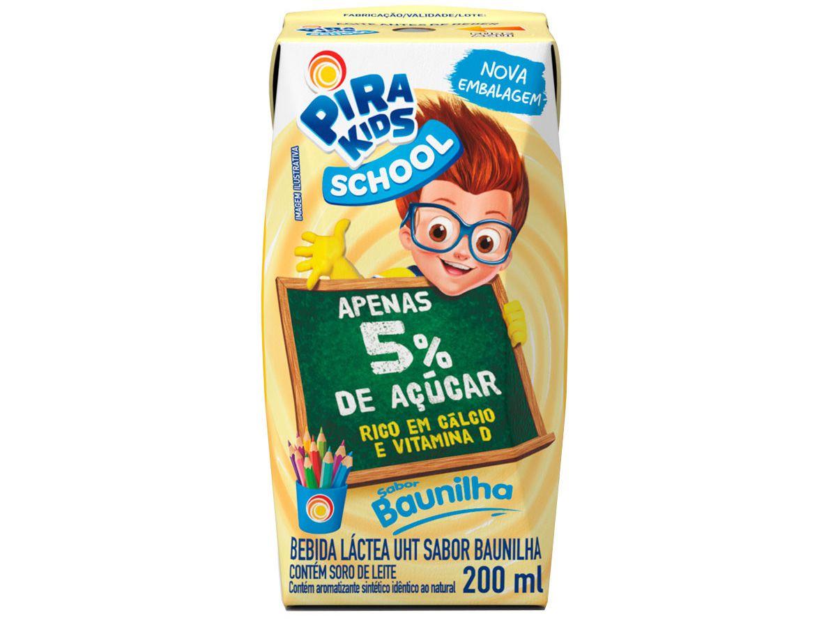 Bebida Láctea Piracanjuba Pirakids School - Baunilha 200ml